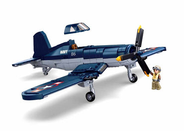 Sluban F4U Fighter Plane Building Brick Set