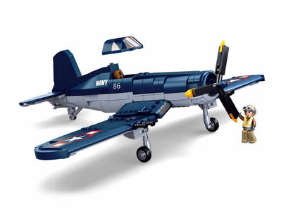 Sluban F4U Fighter Plane Building Brick Set