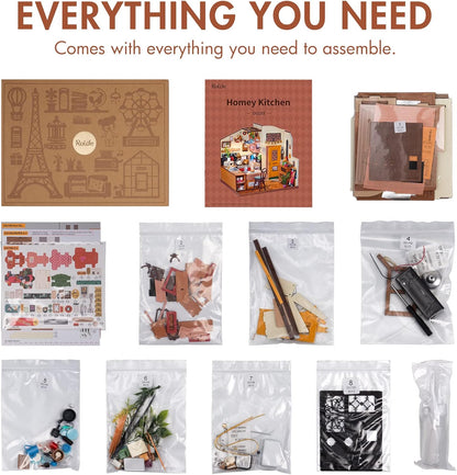 Rolife Cozy Kitchen DIY Miniature House Kit