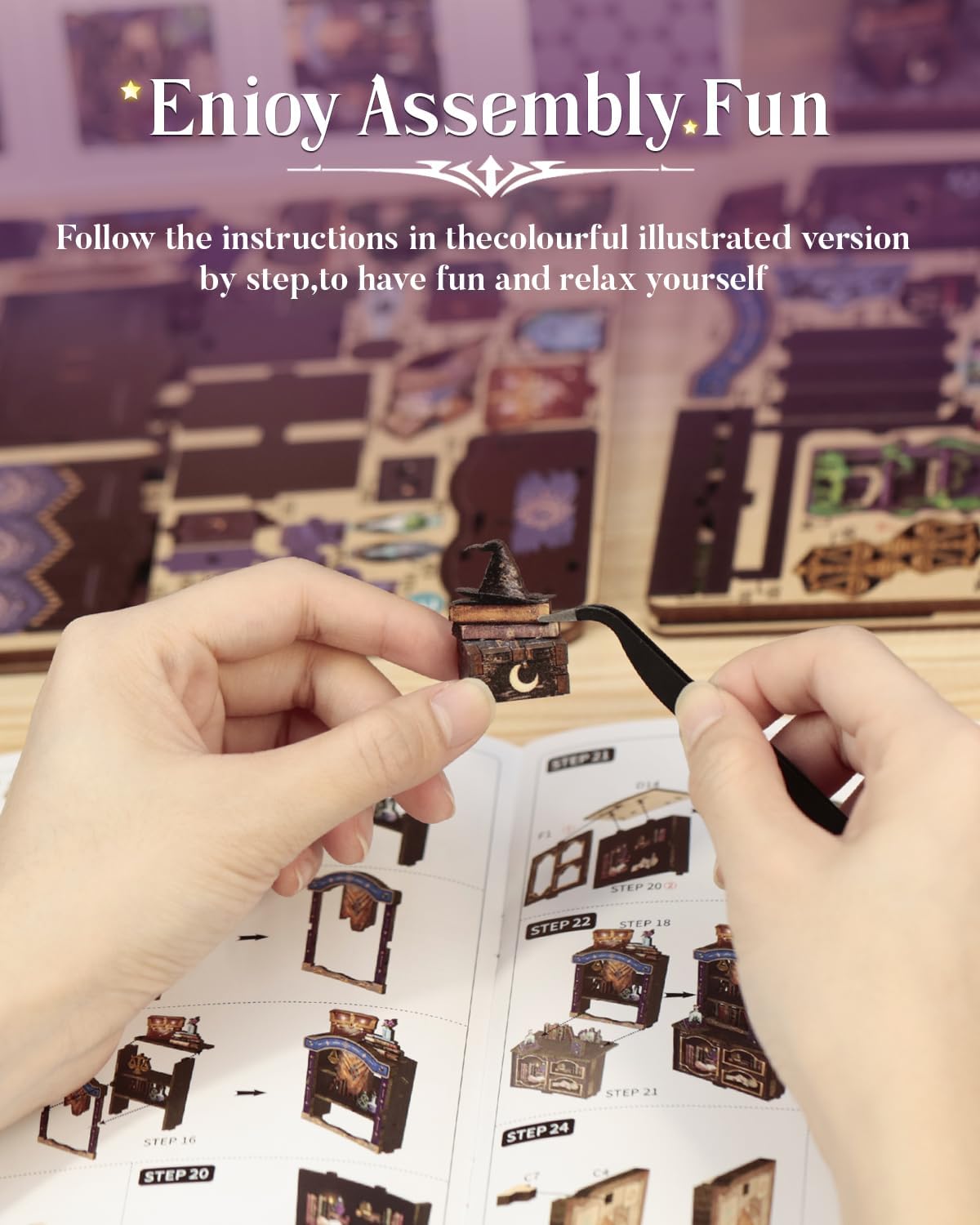 The Astrology Bookshop — DIY Book Nook Kit with LED Light