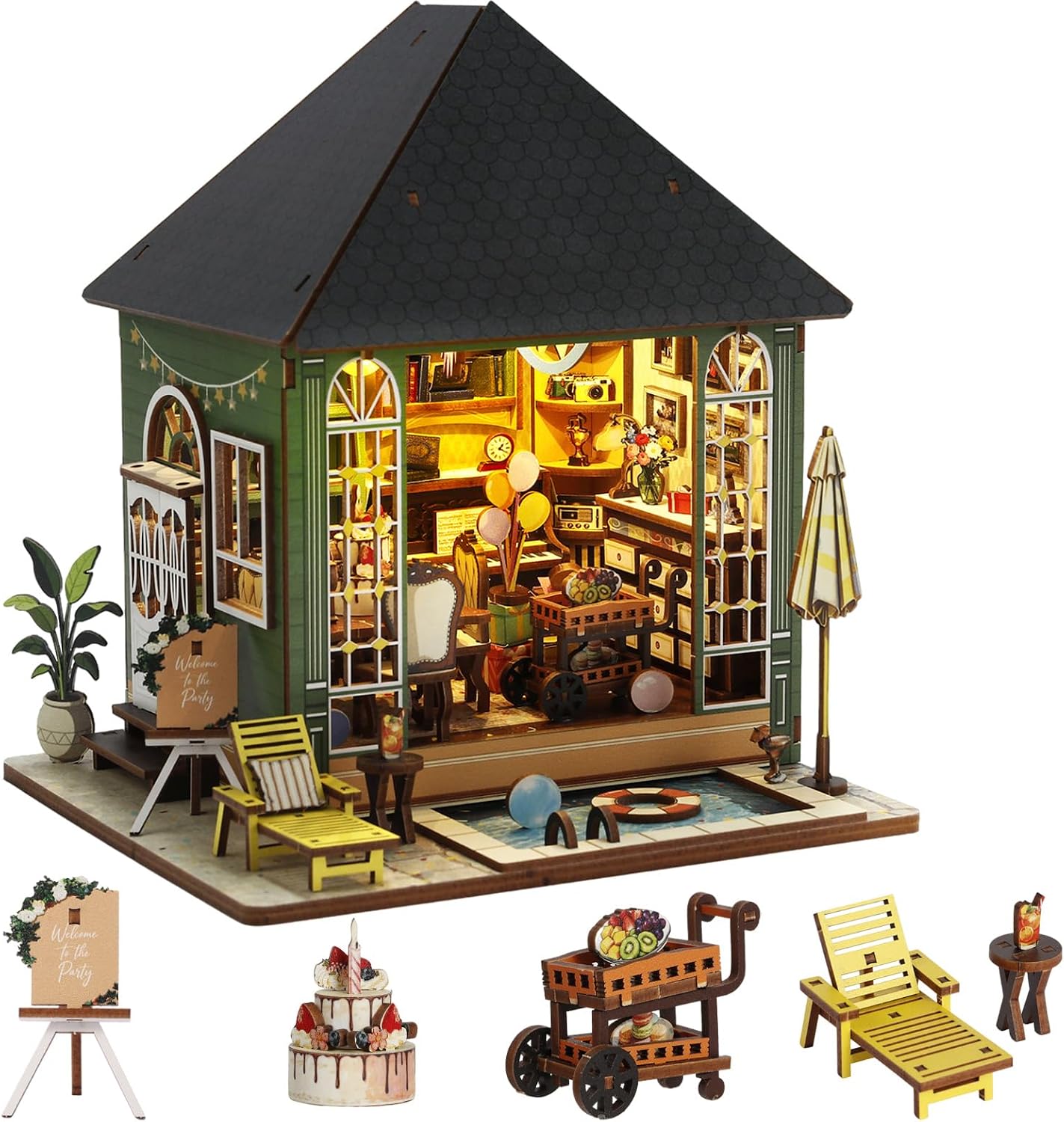 Pool Party DIY Miniature House Kit
