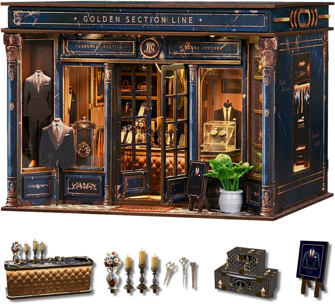 Golden Section Line — DIY Miniature Tailor Shop with LED Light