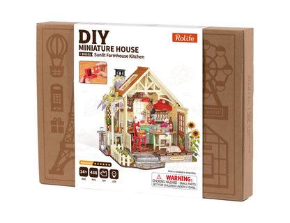 Rolife Sunlit Country Kitchen DIY Miniature House Kit