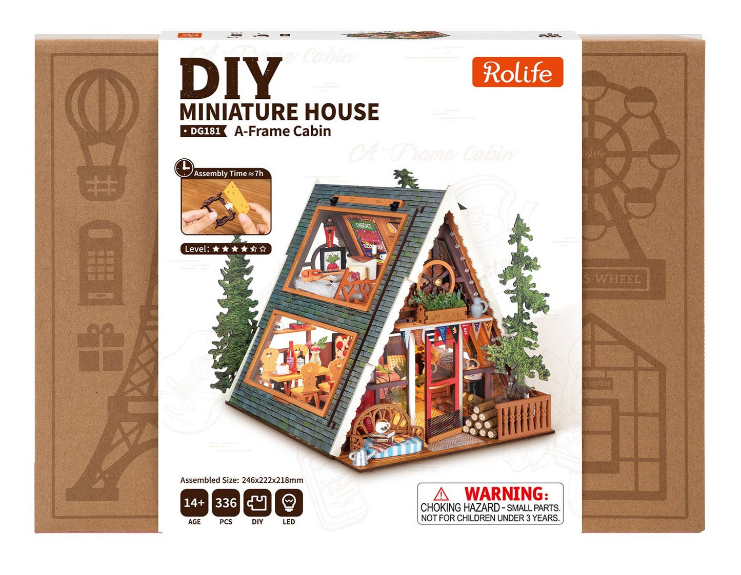 Rolife A-Frame Cabin DIY Miniature House Kit
