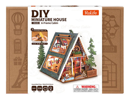 Rolife A-Frame Cabin DIY Miniature House Kit