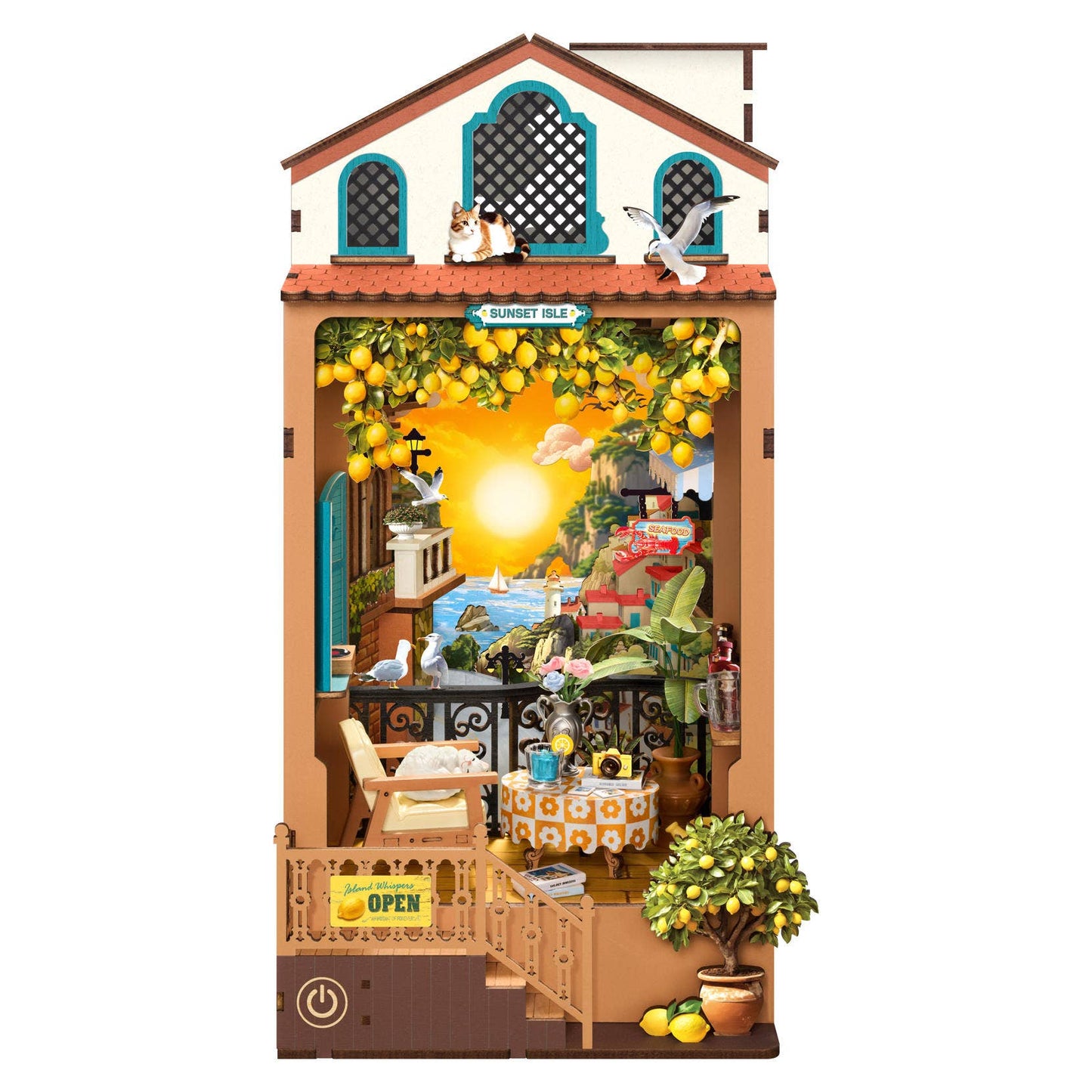 Rolife Sunset Isle Book Nook Kit