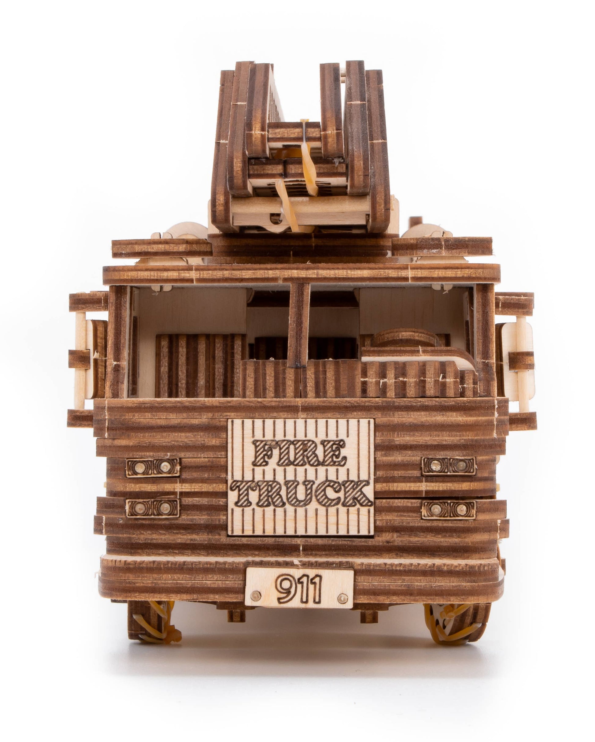 EWA Firetruck Mechanical Wooden Model