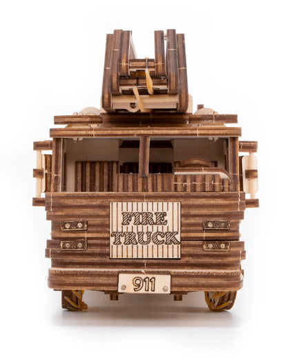 EWA Firetruck Mechanical Wooden Model