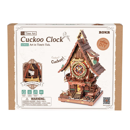 ROKR Cuckoo Clock | Functional Mechanical 3D Wooden Puzzle Kit