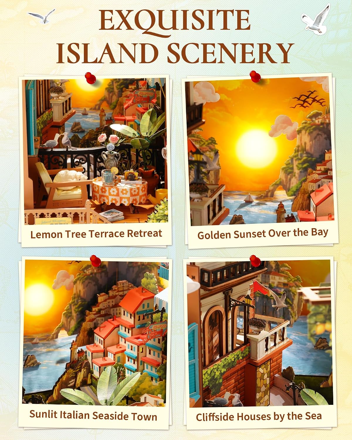 Rolife Sunset Isle Book Nook Kit