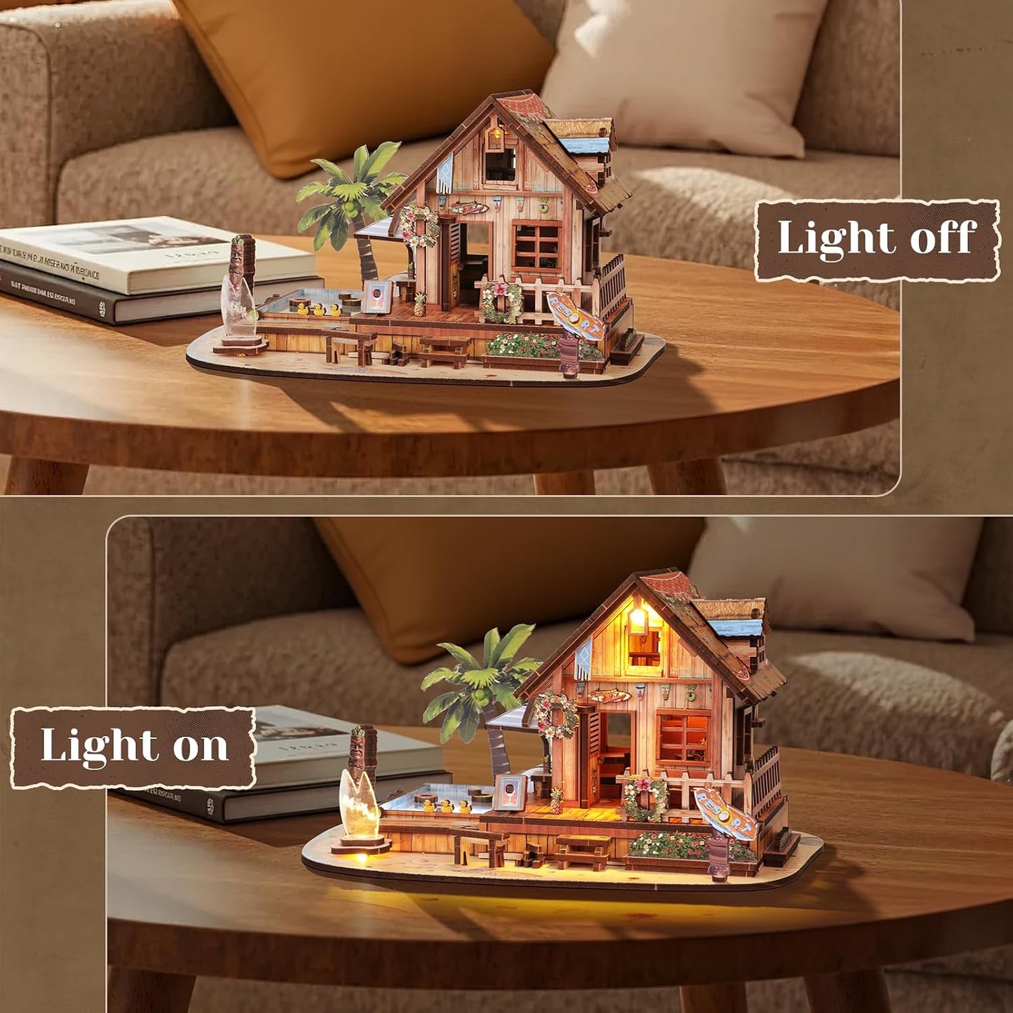 Hawaiian Vacation Beach House DIY Wooden Kit