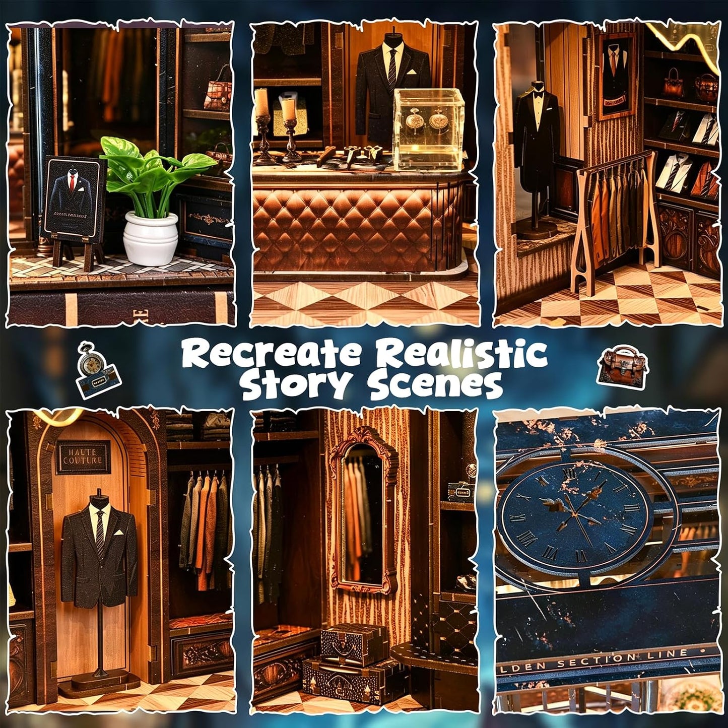 Golden Section Line — DIY Miniature Tailor Shop with LED Light