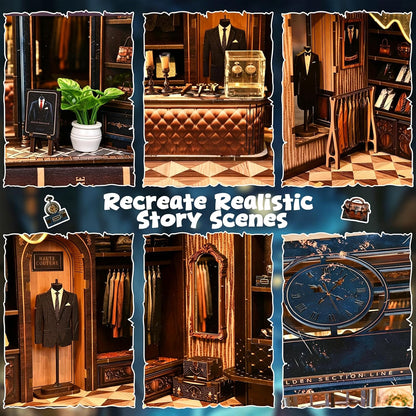 Golden Section Line — DIY Miniature Tailor Shop with LED Light