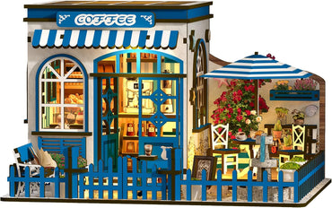 Santorini Sun Café — DIY Book Nook Kit with LED Light