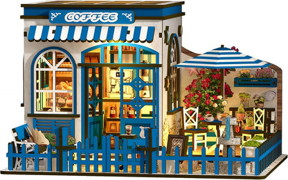 Santorini Sun Café — DIY Book Nook Kit with LED Light