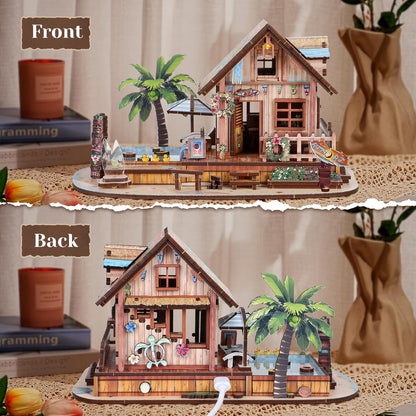 Hawaiian Vacation Beach House DIY Wooden Kit