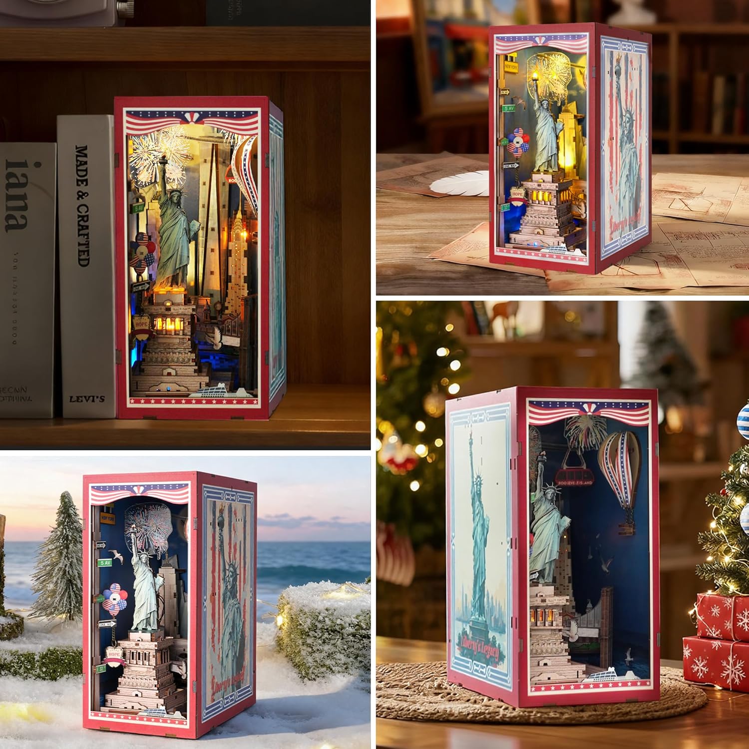 Statue of Liberty — DIY Book Nook Kit with LED Light