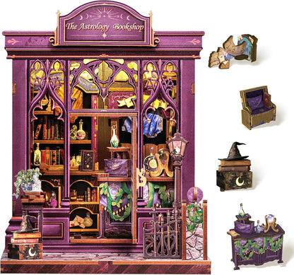 The Astrology Bookshop — DIY Book Nook Kit with LED Light