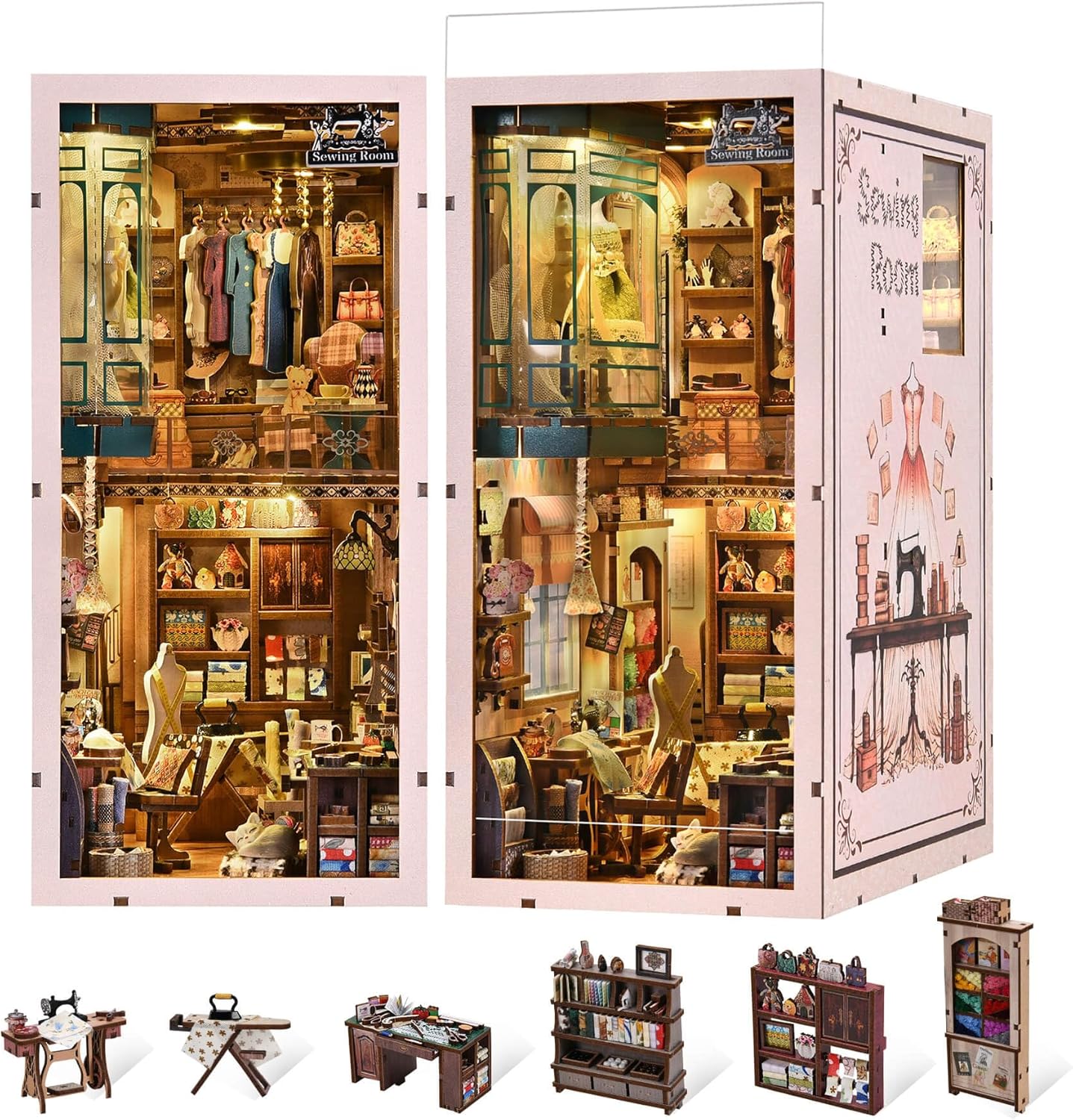 Fifijoy Sewing Room Book Nook Kit