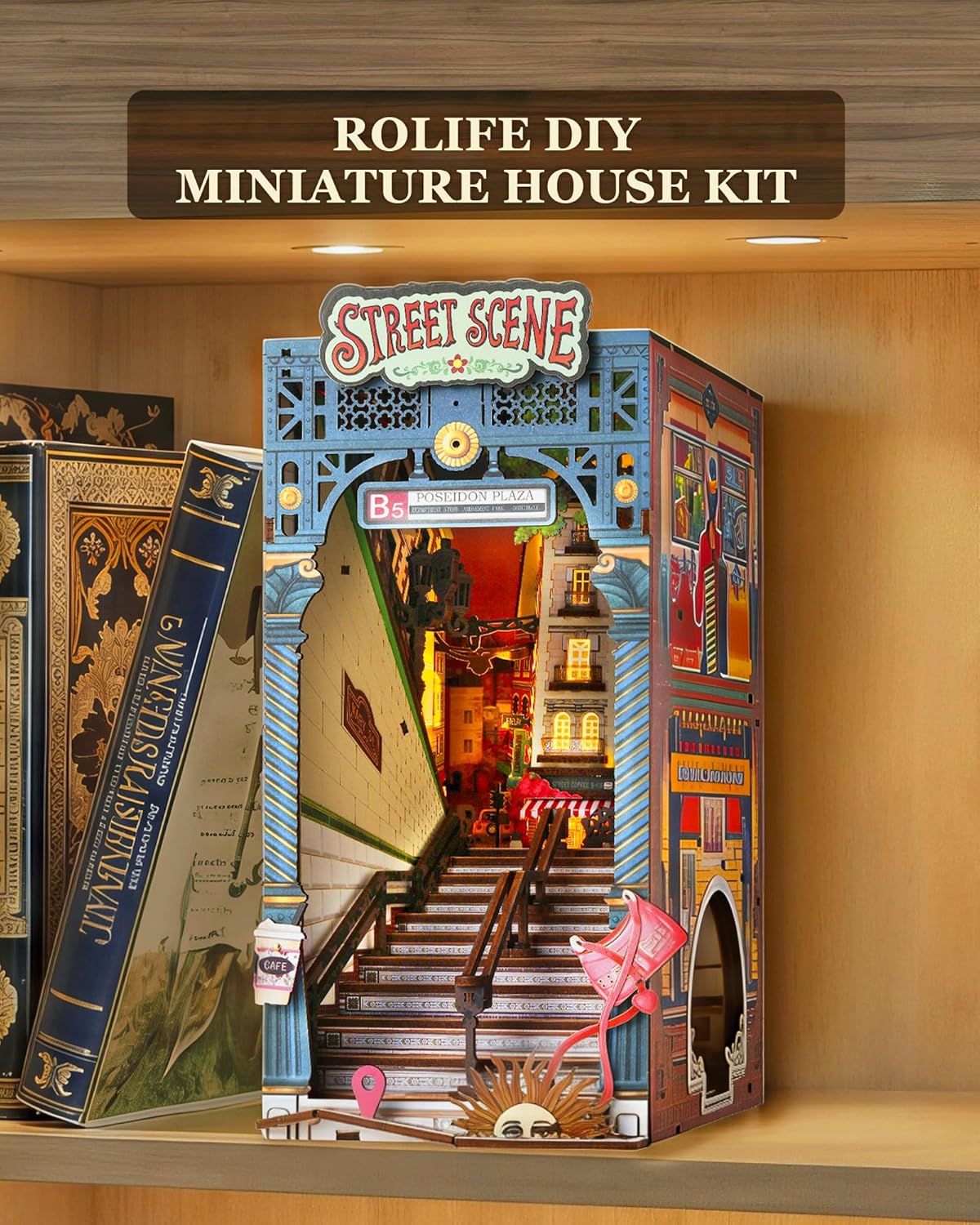 Rolife Urban Street Scene Book Nook Kit