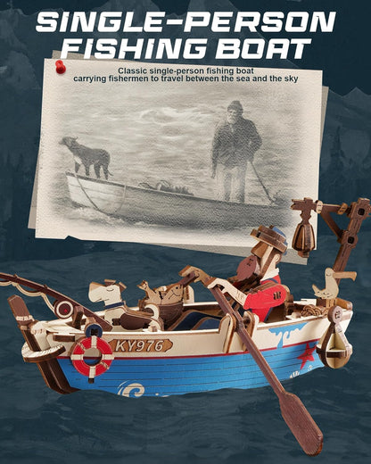 ROKR Ocean Fisher Balance Toy 3D Wooden Puzzle