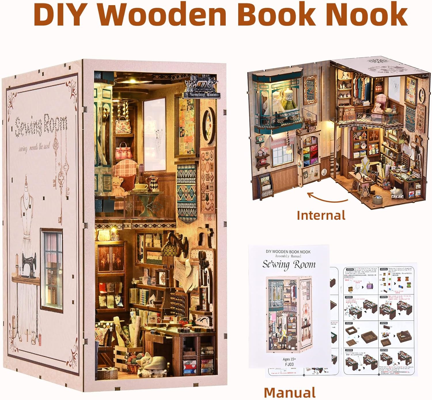 Fifijoy Sewing Room Book Nook Kit