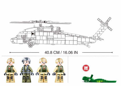 Sluban UH-60 Black Hawk Helicopter Building Brick Set