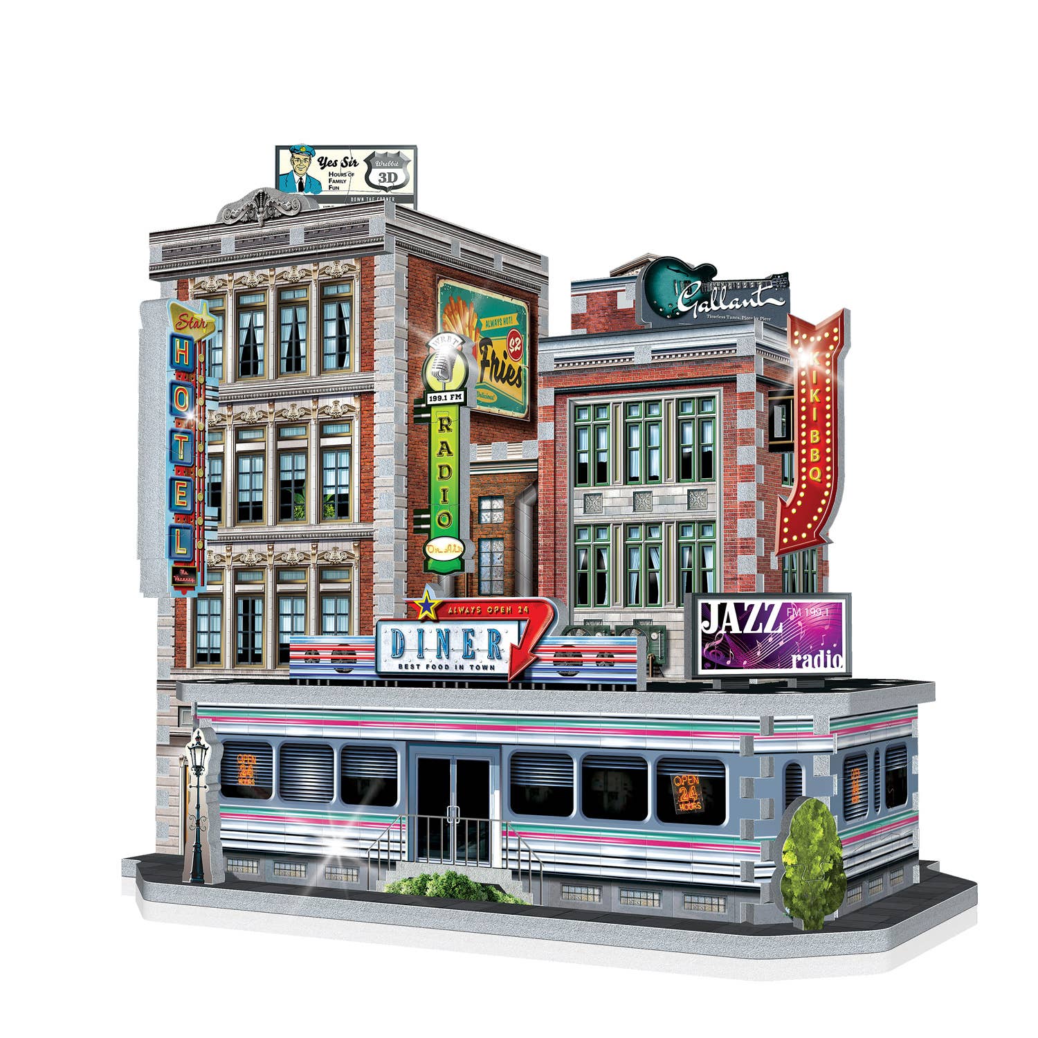 Wrebbit3D Urbania 1950s Diner 3D Puzzle