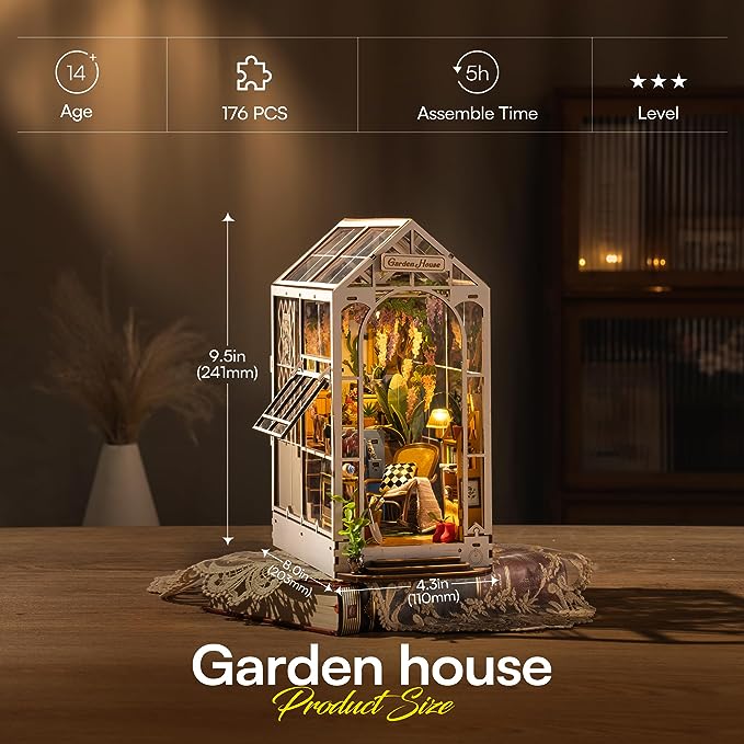 Rolife Garden House Book Nook Kit