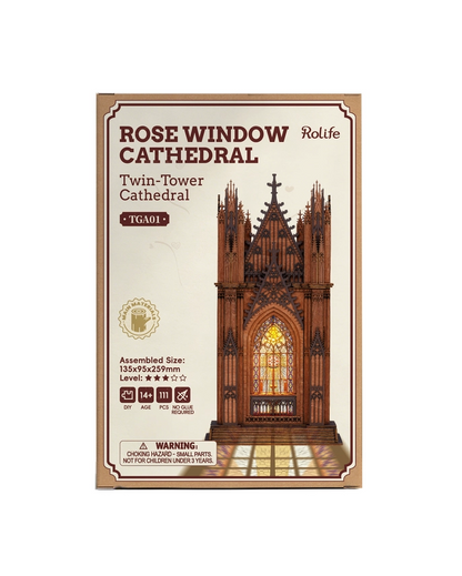 Rolife Twin-Tower Cathedral DIY Miniature House Kit