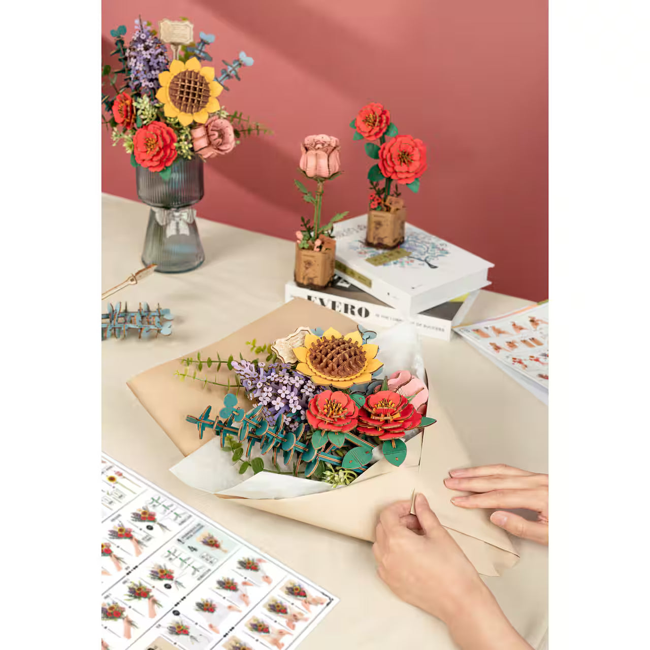 Rowood Wooden Flower Bouquet