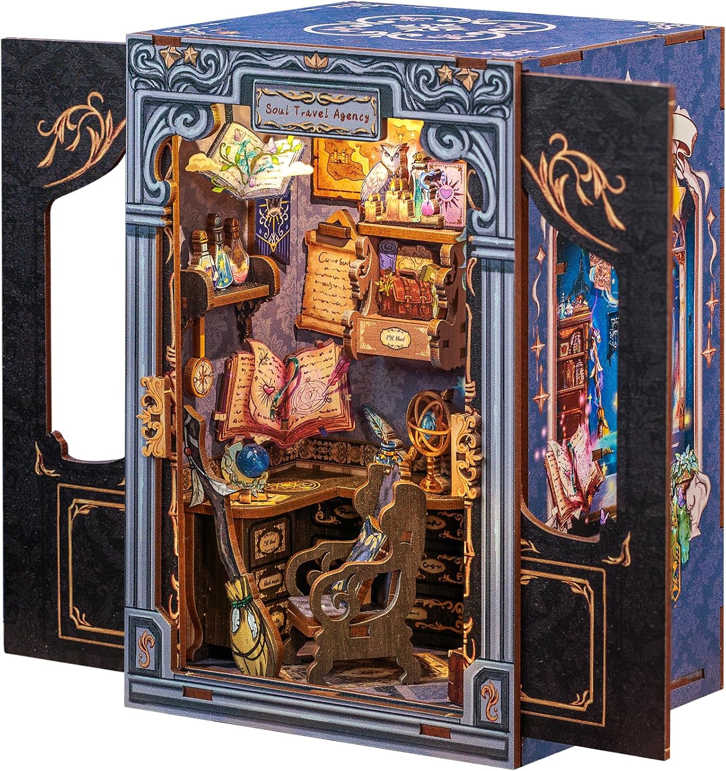 Soul Travel Agency — DIY Book Nook Kit for Adults with LED Light