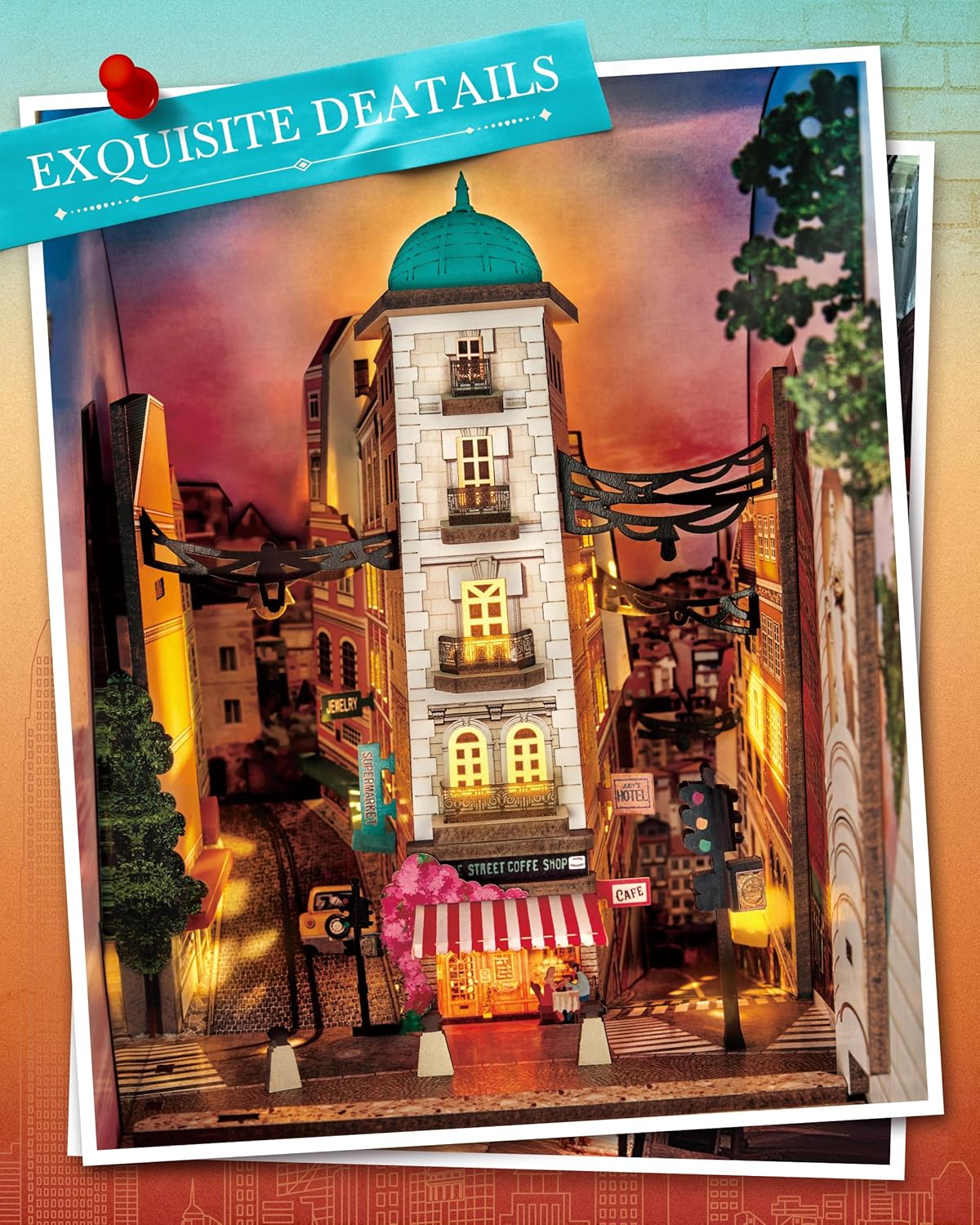 Rolife Urban Street Scene Book Nook Kit