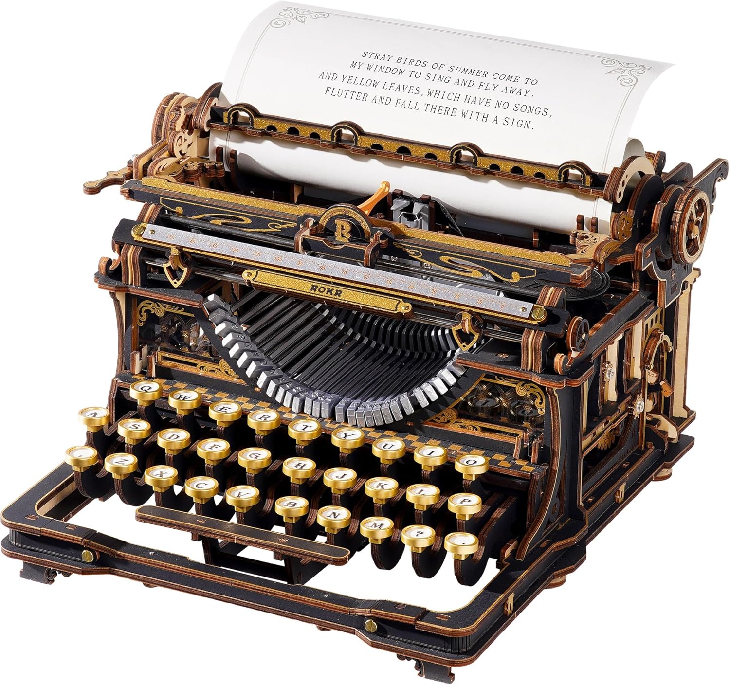 ROKR Mechanical Typewriter (Classic Version) Model Kit