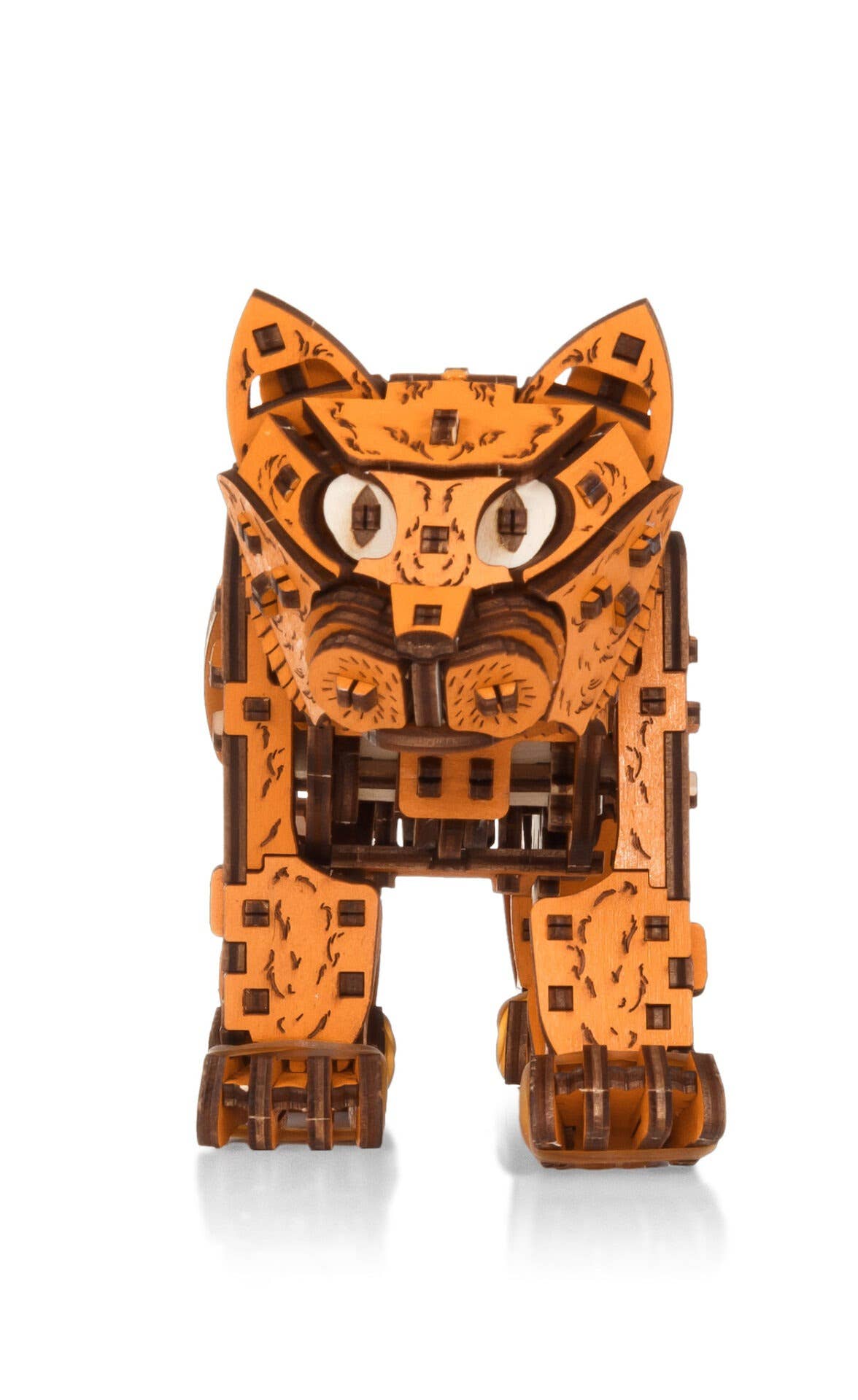 EWA Ginger Kitten Mechanical Wooden Kit with Spring Motor