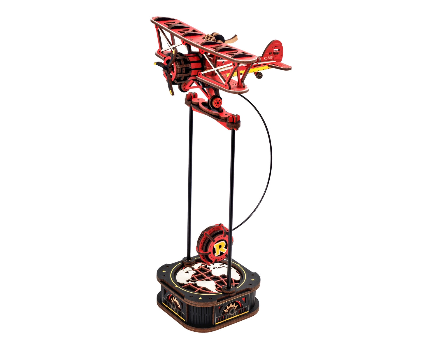 ROKR Gravity Swing Biplane 3D Wooden Puzzle
