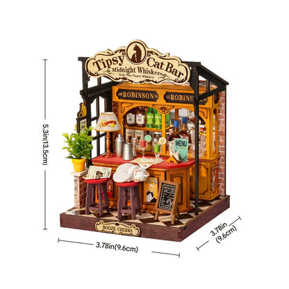 Rolife Tipsy Cat Bar DIY Miniature House Kit