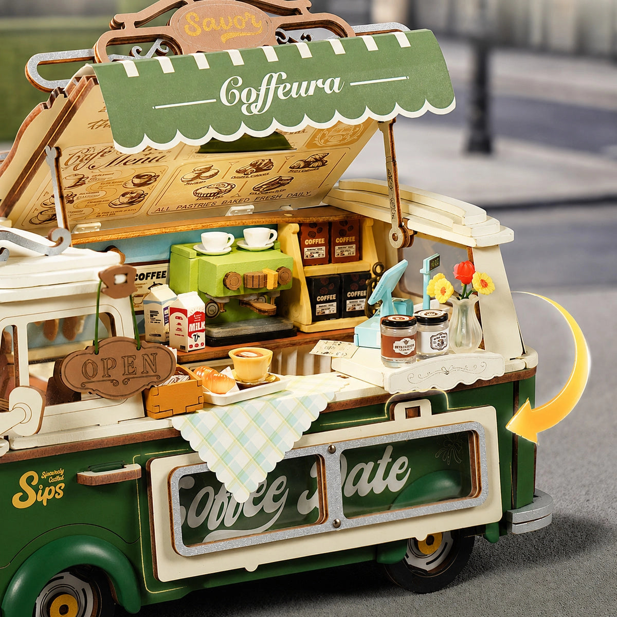 Rolife Leo's Coffee Truck DIY Miniature Kit