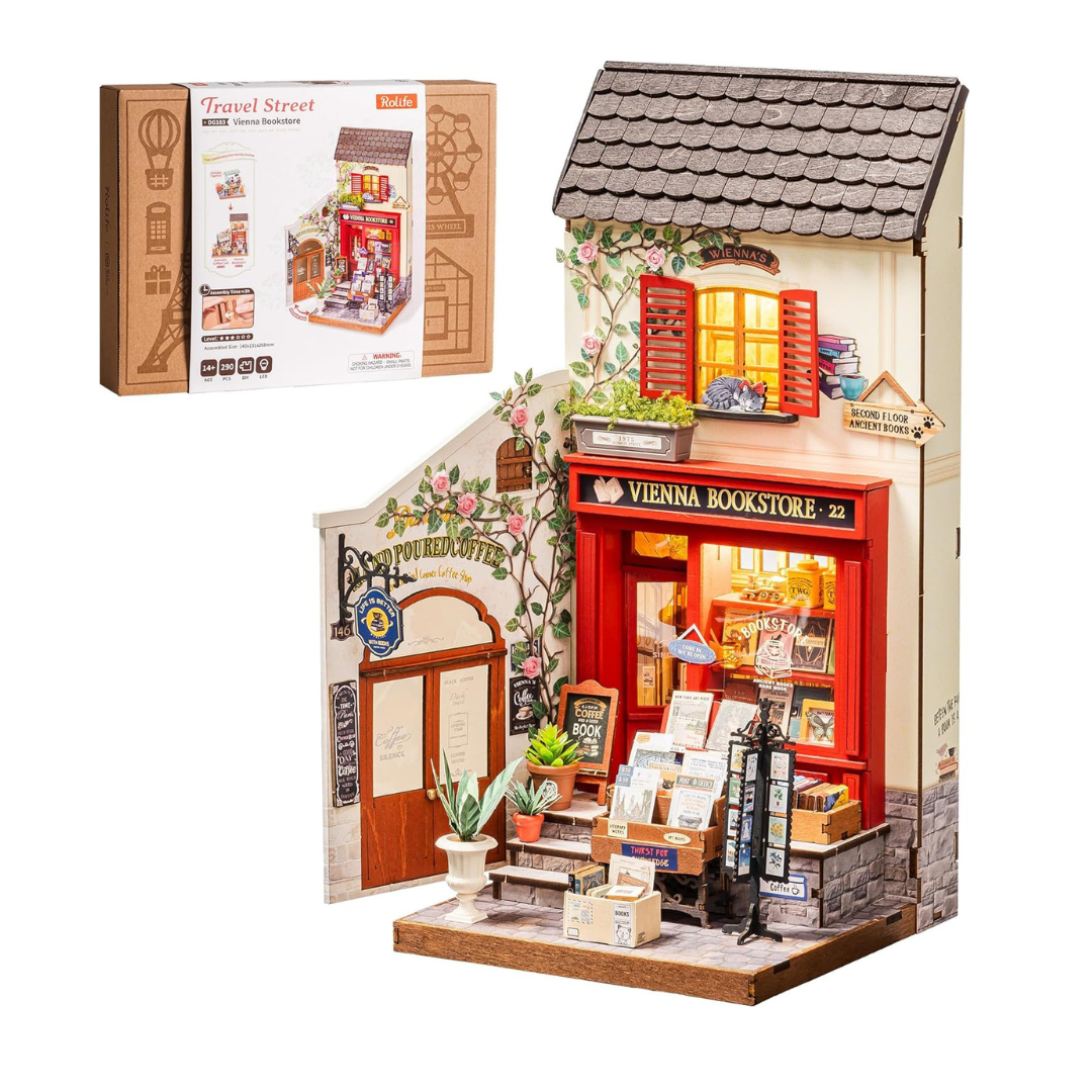 Rolife Vienna Bookstore DIY Book Nook