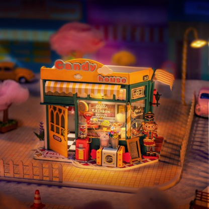 Rolife Rainbow Candy House DIY Miniature House Kit
