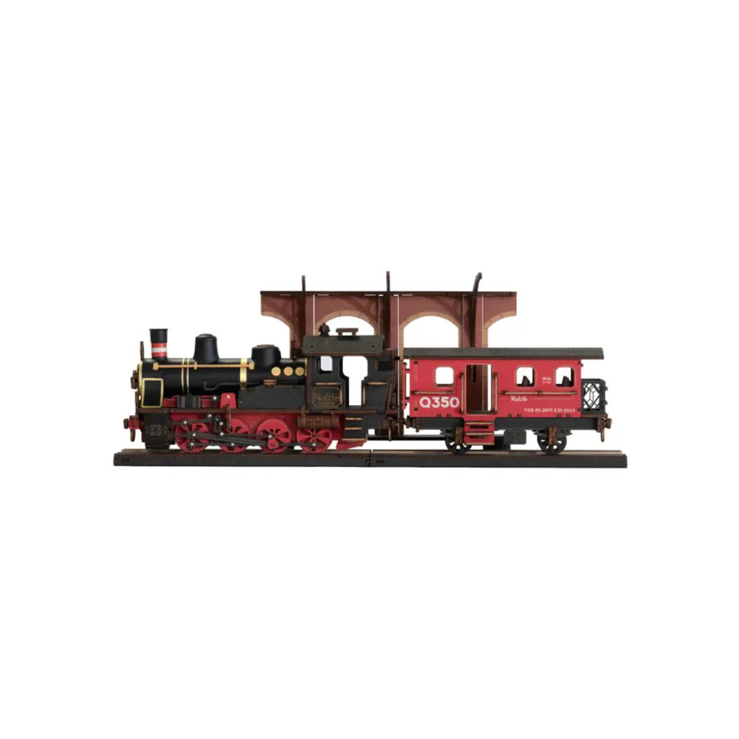 Rolife Steam Journey Train Wooden Model Kit
