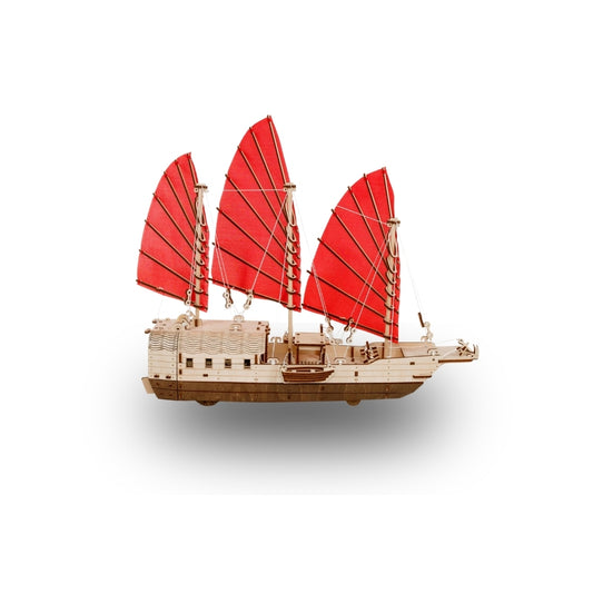 EWA Djong Mechanical Wooden Boat Model