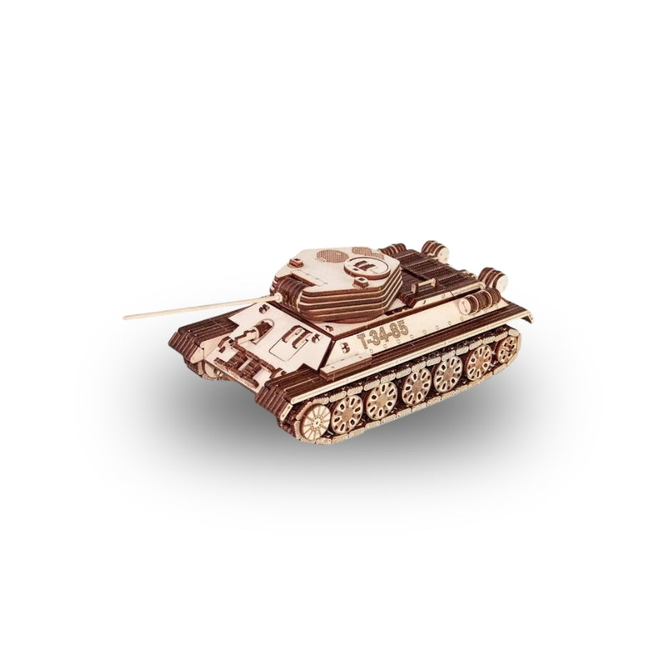EWA T-34-85 Tank 3D Mechanical Wooden Puzzle