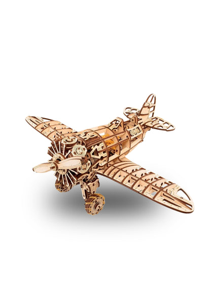EWA Airplane Mechanical Wooden Model