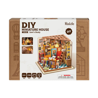 Rolife Sam's Study Room DIY Miniature House Kit