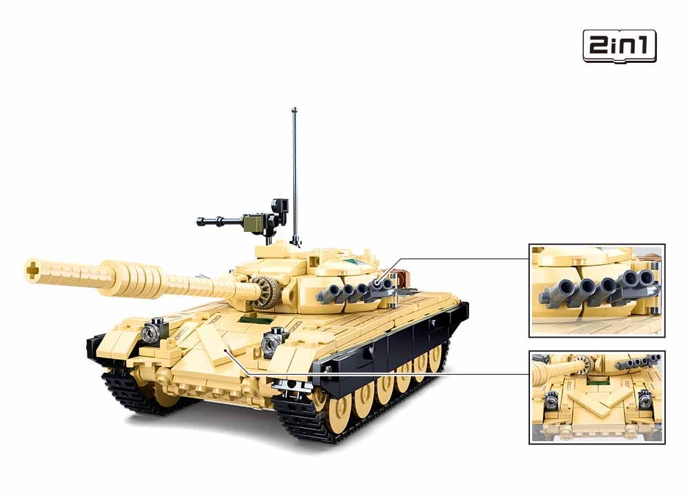 Sluban T-72B3 Main Battle Tank Building Brick Set