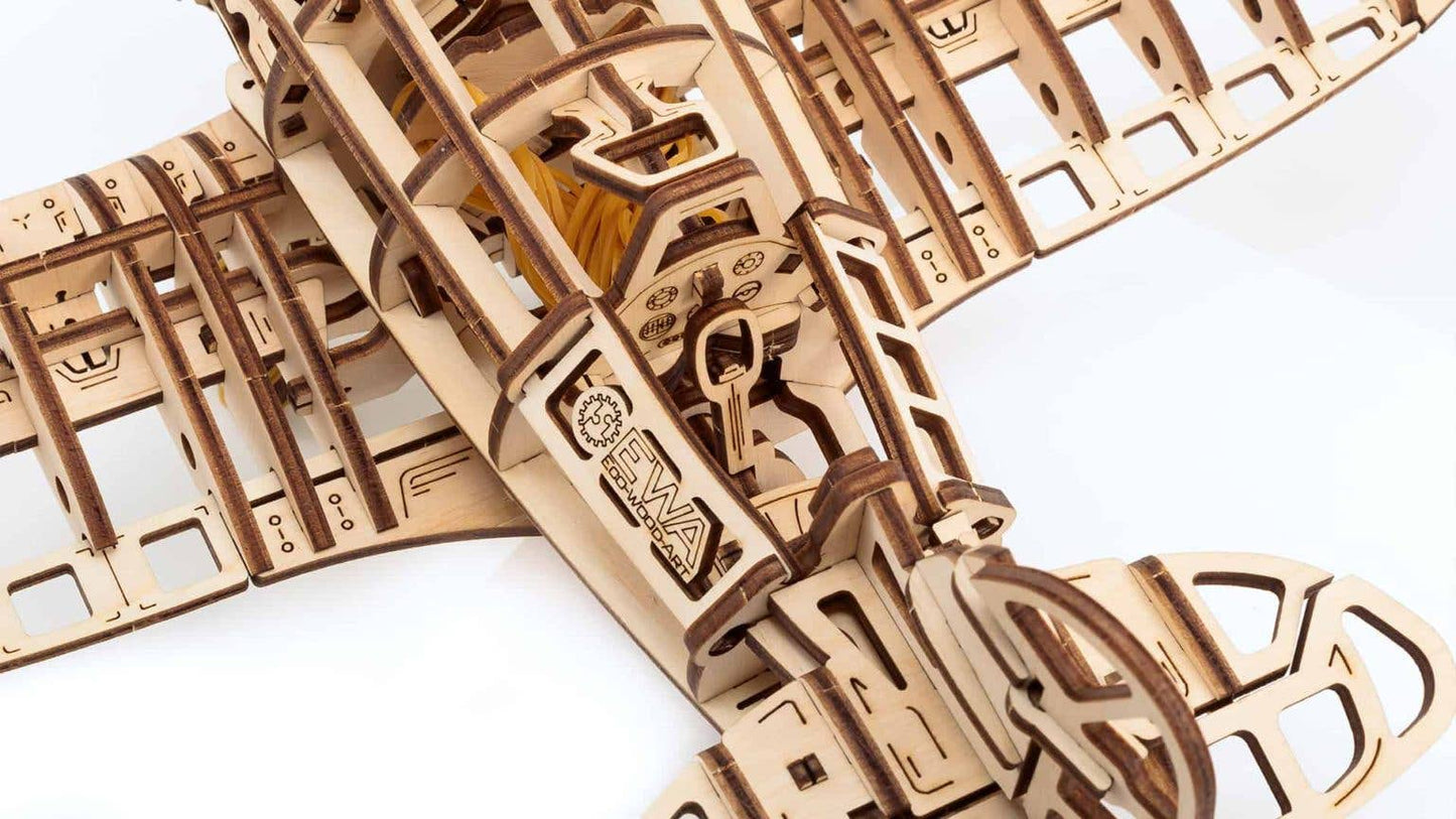 EWA Airplane Mechanical Wooden Model