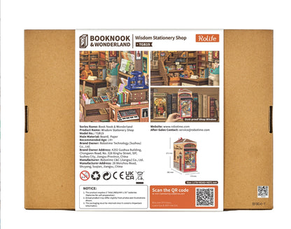 Rolife Wisdom Stationery Shop Book Nook Kit