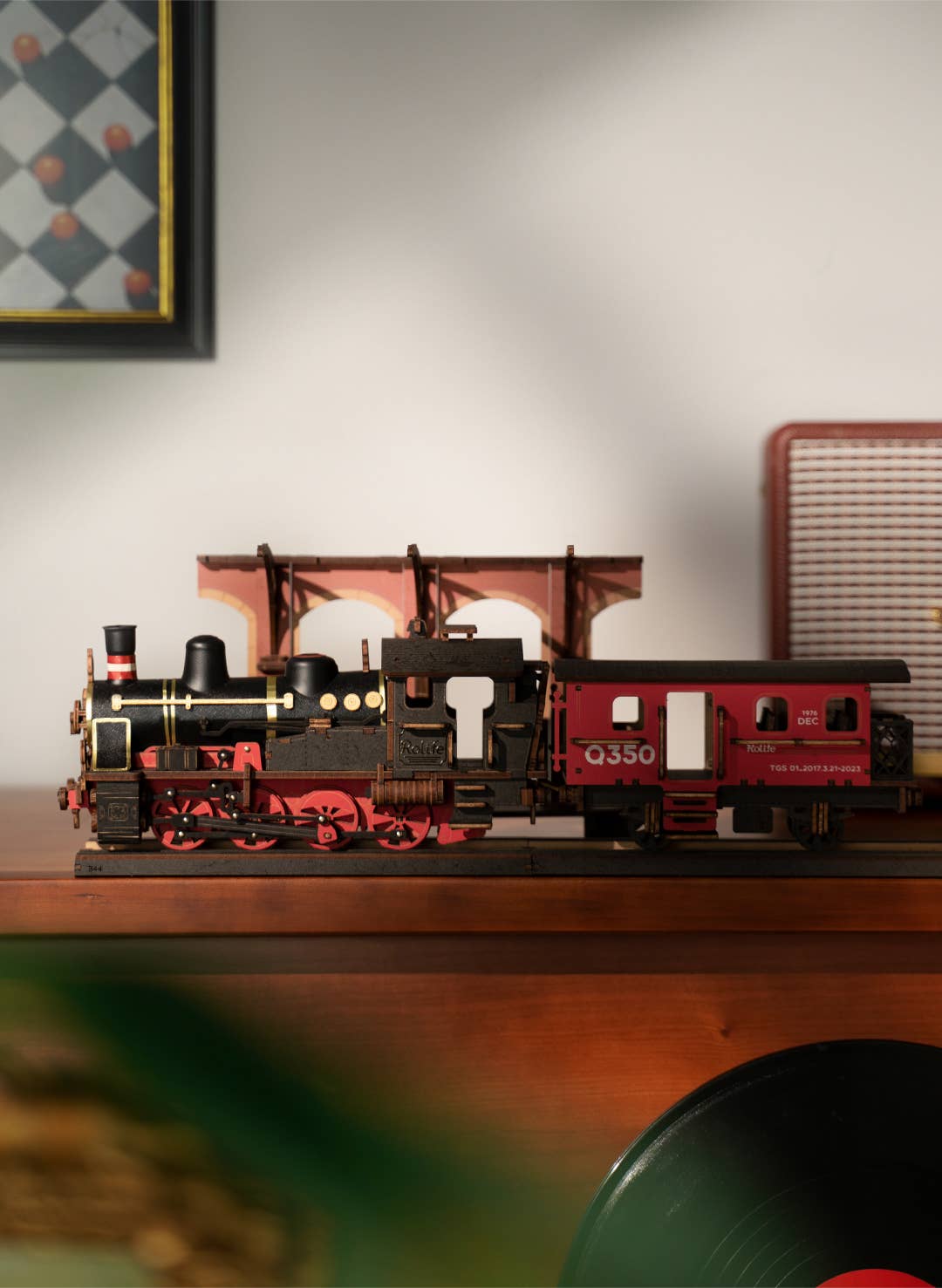 Rolife Steam Journey Train Wooden Model Kit