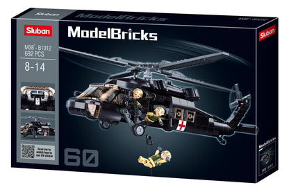 Sluban UH-60 Black Hawk Helicopter Building Brick Set
